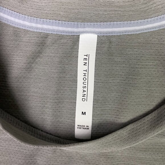 Ten Thousand Shirt Men's Medium Gray The Versatile Tee Performance Gym Running - Picture 6 of 10